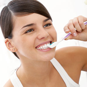 brushing and flossing